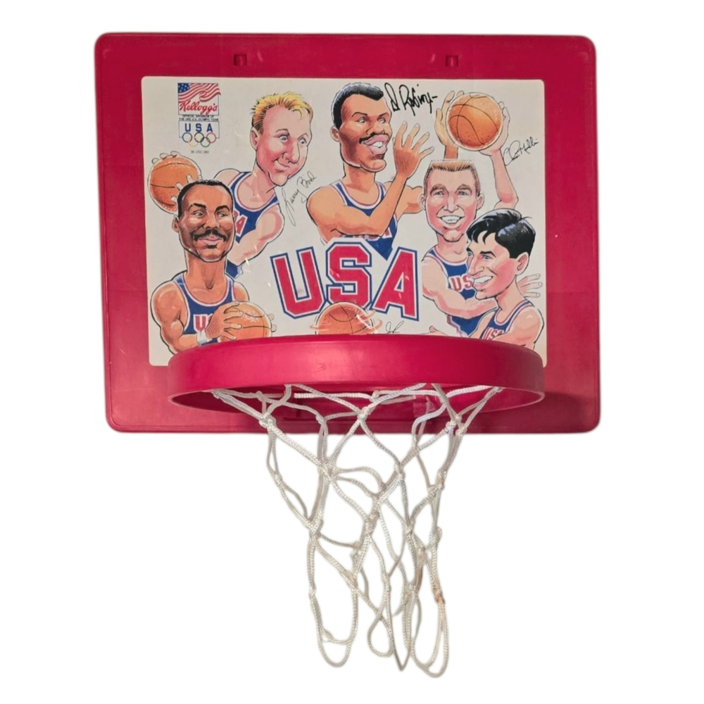 Vintage 1992 Kelloggs USA Olympics Dream Team Basketball Hoop 12.5" X 10"